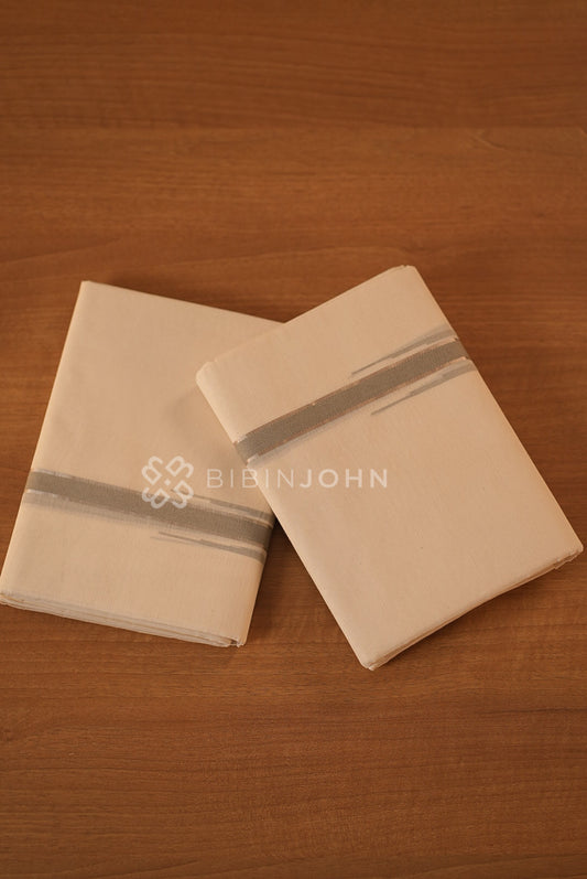 Cotton Dhoti For Men Off White BJ2297