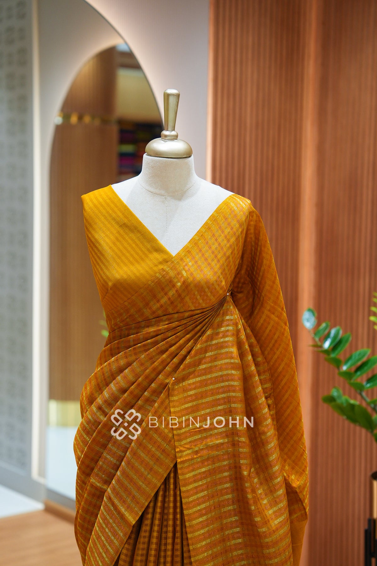 Semi Silk Weaving Saree For Women Mustard Yellow BJ2421