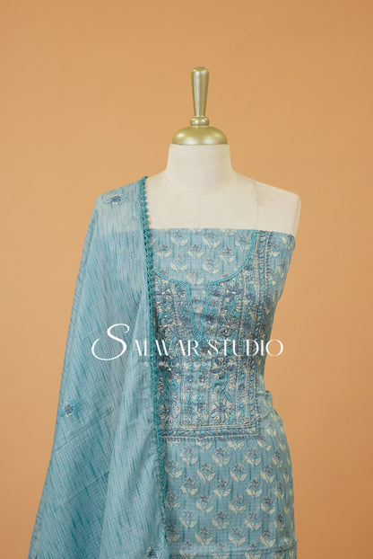 Cotta Embroidery Unstitched Salwar Suits AC00110
