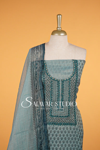 Tissue Embroidery Unstitched Salwar Suits AC0030