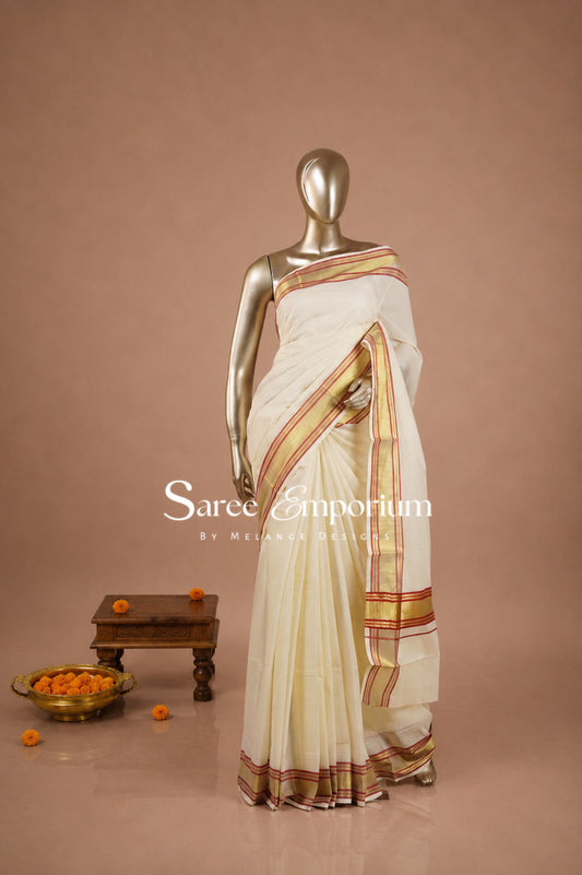 Cotton Kasavu Sarees MDS0035