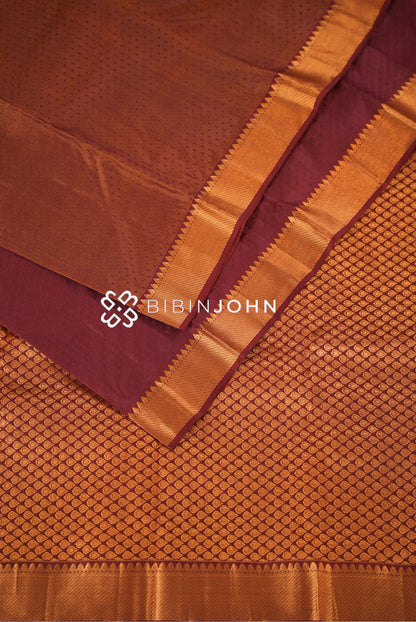 Silk Saree For Women Copper Brown BJ2635