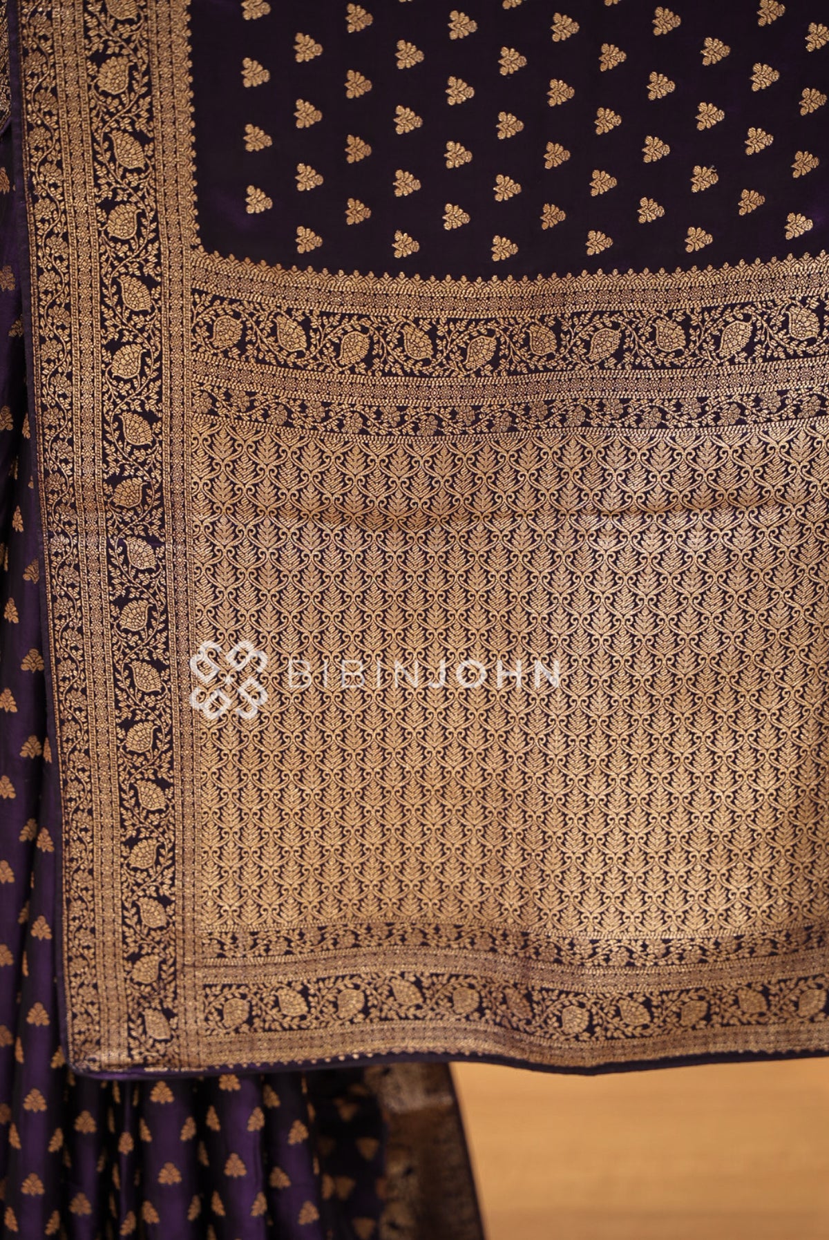 Banarasi Modal Silk Saree For Women Royal Purple BJ1648
