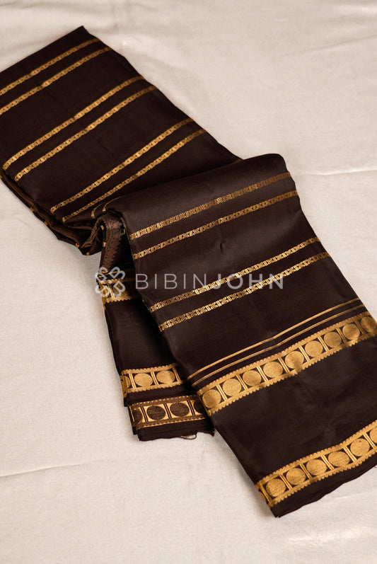 Silk Saree For Women Chocolate Brown 