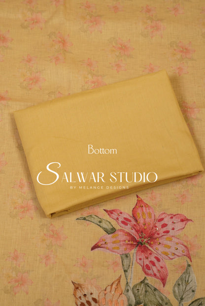 Linen Embroidery Unstitched Salwar Suits AC0139