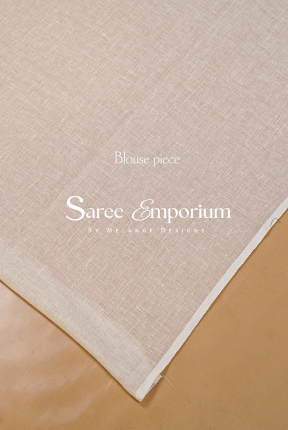 Linen Embroidery Saree For Women MDS0293