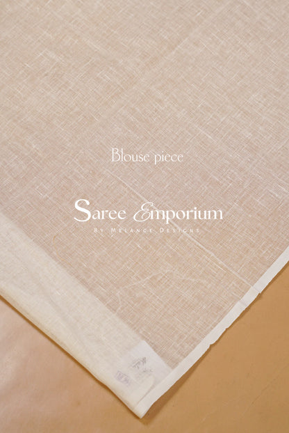 Linen Embroidery Saree For Women MDS0294