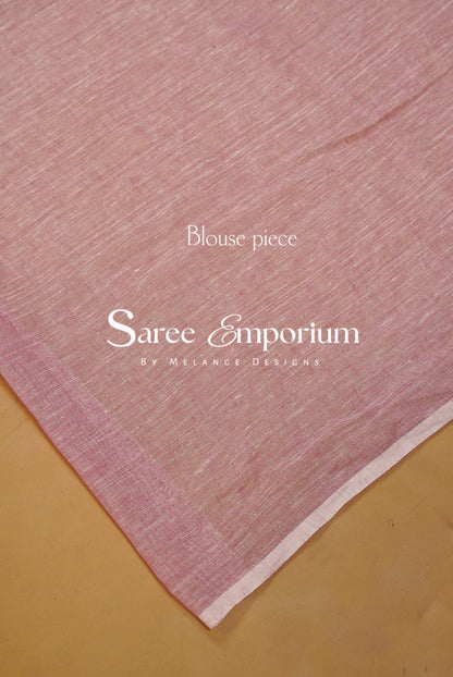 Linen Embroidery Saree For Women MDS0345
