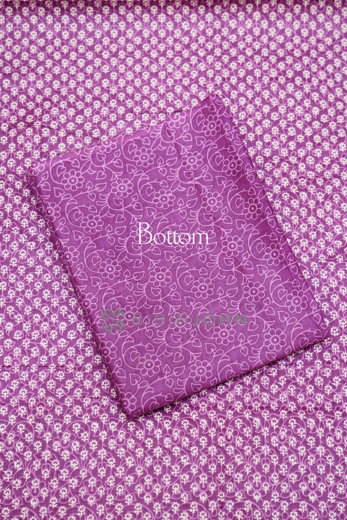 Printed Cotton Unstitched Salwar Suit Material Purple  BOTTOM
