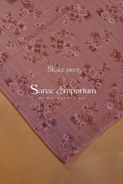 Printed Linen Saree For Women MDS0268