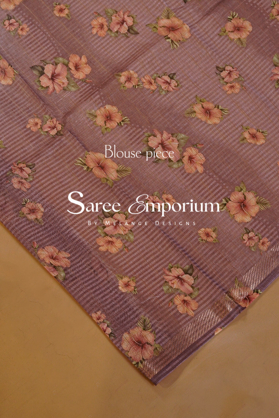 Printed Linen Saree For Women MDS0270