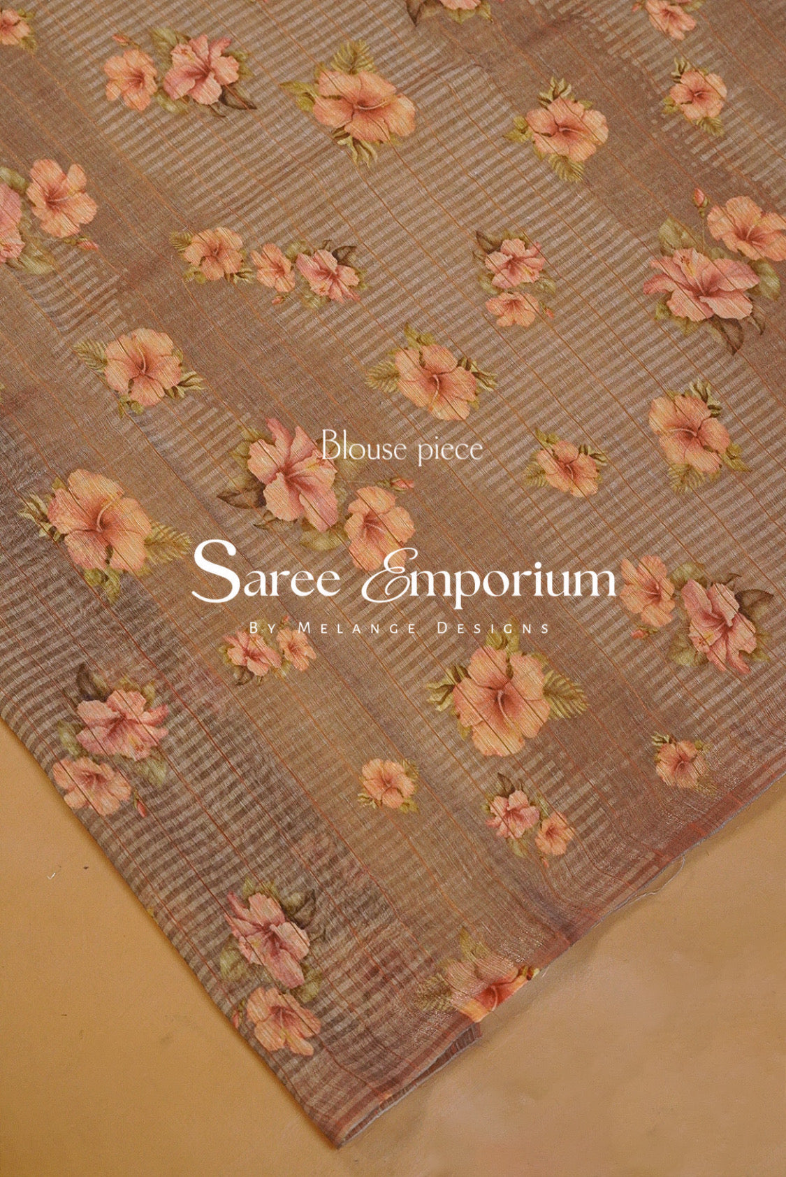 Printed Linen Saree For Women MDS0274