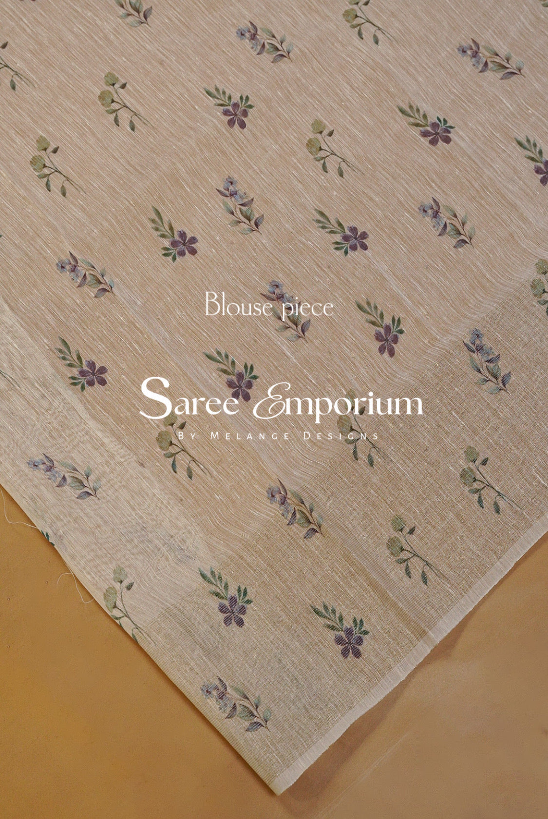 Printed Linen Saree For Women MDS0282