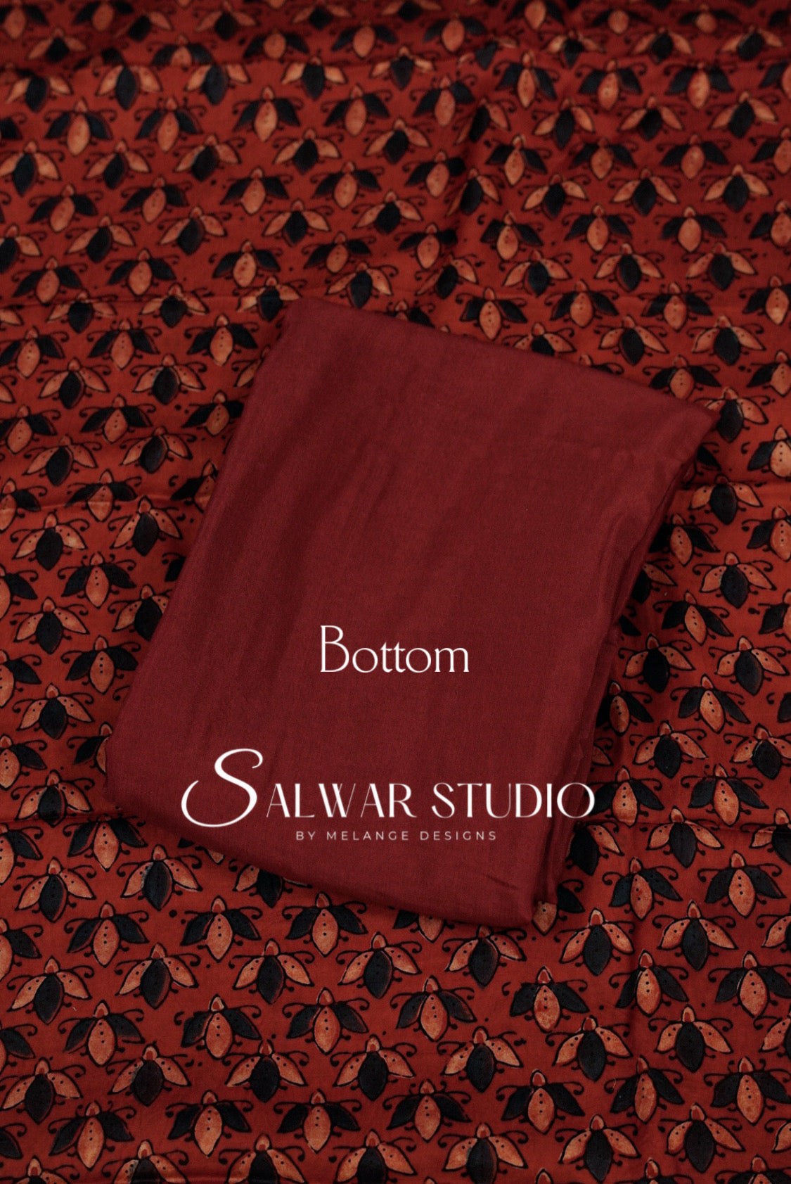 Printed Modal Unstitched Salwar Suit Dress Material Brick Red AC0247