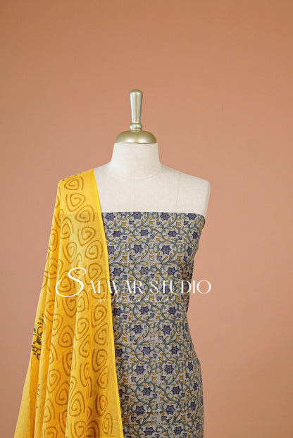 Pure Cotton Salwar SuitDress Material Close Up
