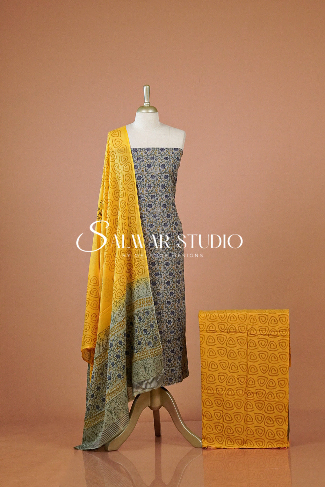 Pure Cotton Salwar SuitDress Material Front View