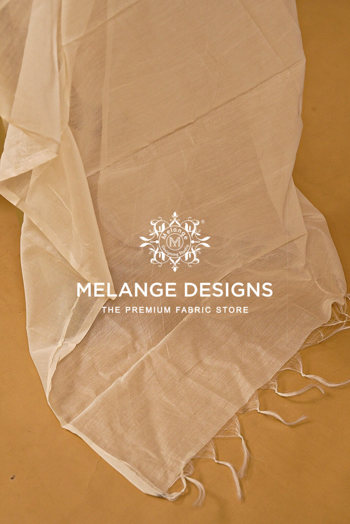 Pure Mul Chanderi Dupatta For Women White BJ0072