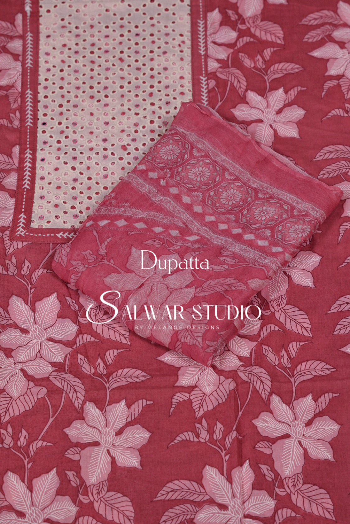 Printed Cotton Unstitched Salwar Suit Dress Material Muted Raspberry Pink AC0261