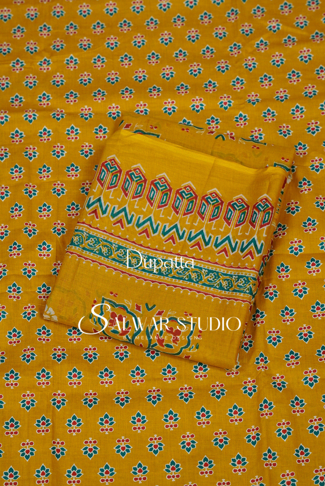 Printed Cotton Unstitched Salwar Suit Dress Material Dupatta