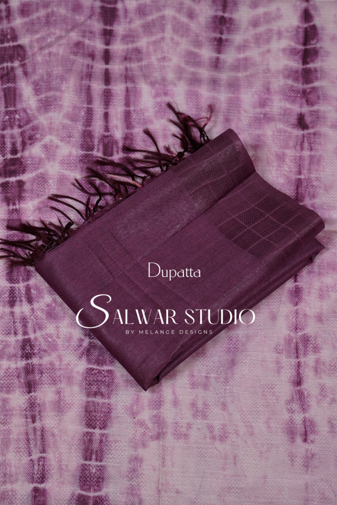 Semi Munga Unstitched Salwar Suit Dress Material Plum Purple With Ivory White AC0176