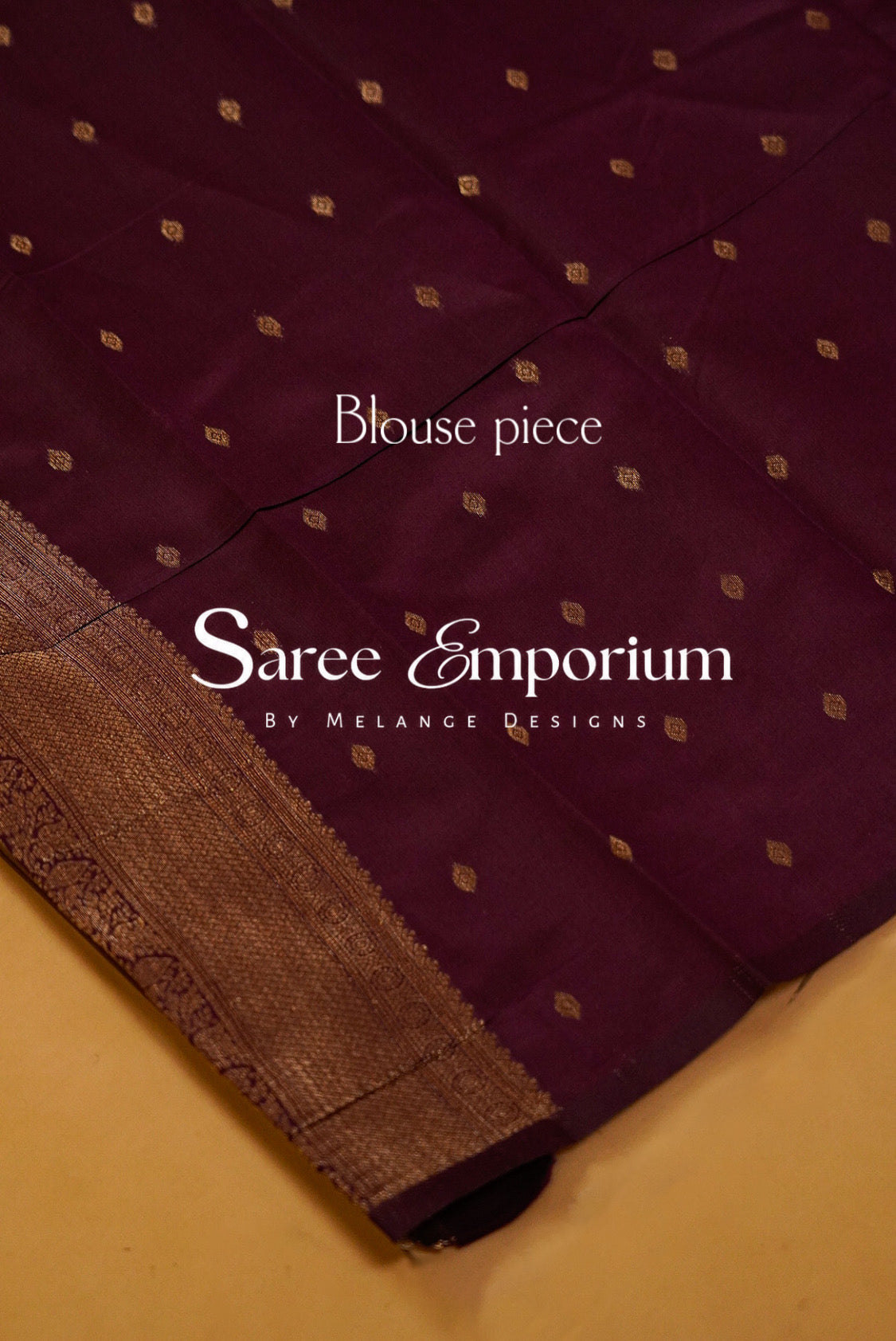 Semi Silk Brocade Saree For Women Copper Peach  Blouse Piece.