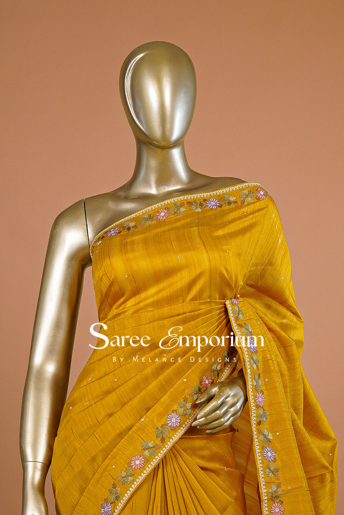Semi Silk Embroidery Saree For Women MDS0284
