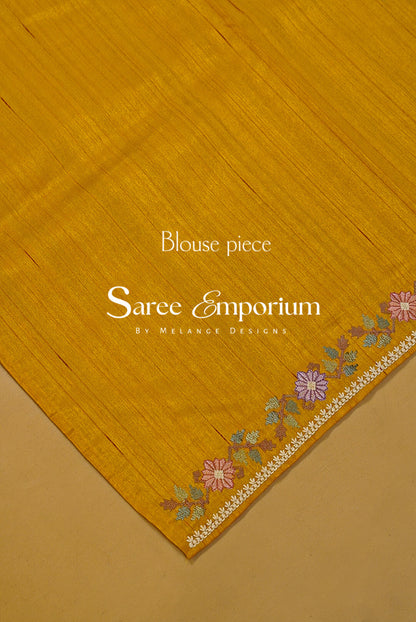Semi Silk Embroidery Saree For Women MDS0284