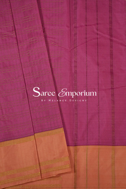Semi Silk Saree For Women Rani Pink 