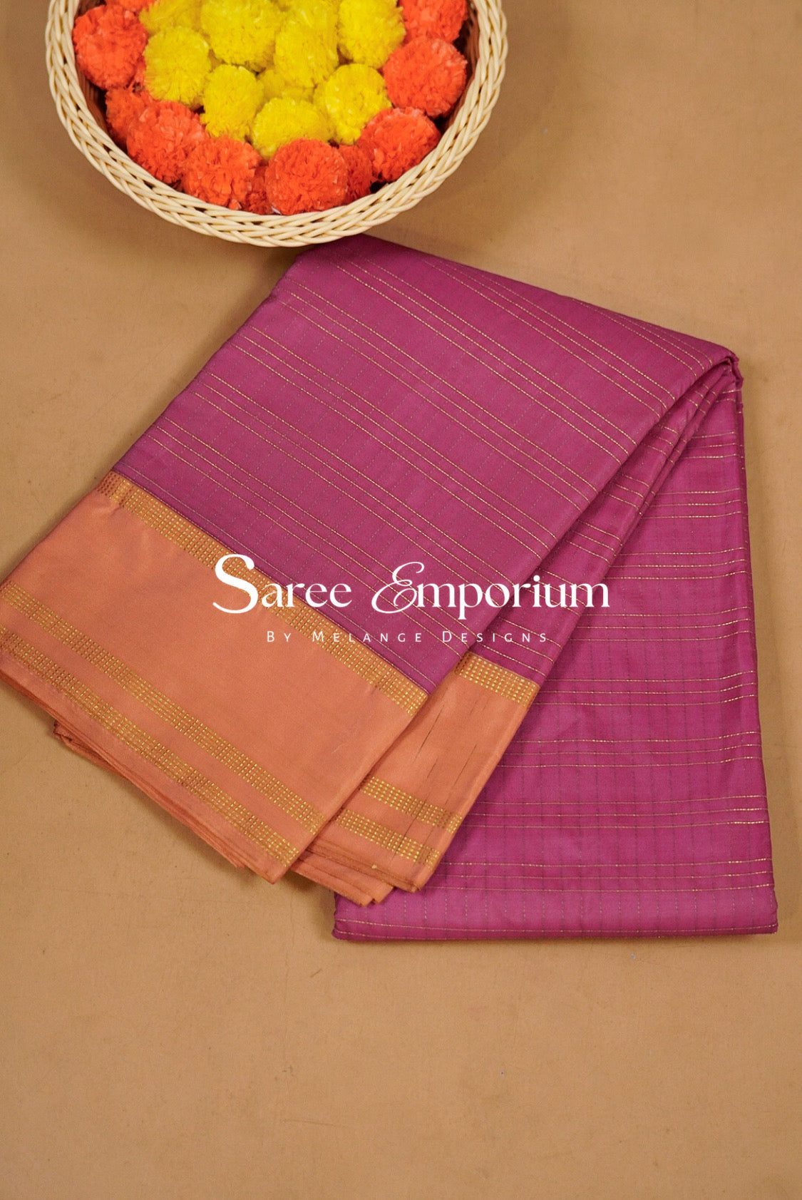 Semi Silk Saree For Women Rani Pink
