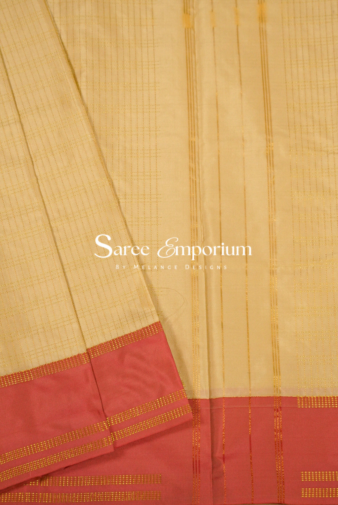 Semi Silk Saree For Women Ivory-Cream .