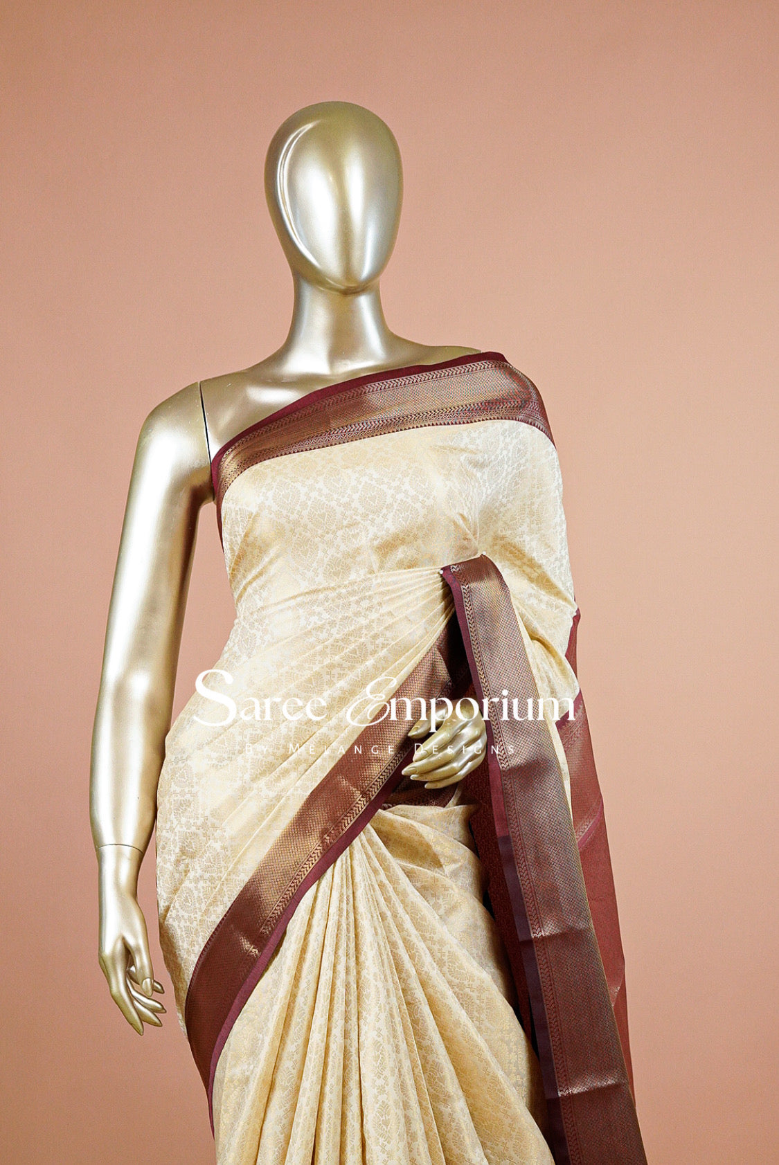 Semi Brocade Saree For Women MDS0319