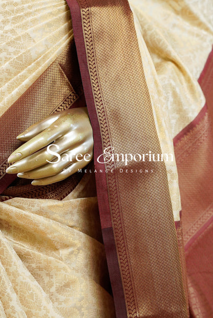 Semi Brocade Saree For Women MDS0319
