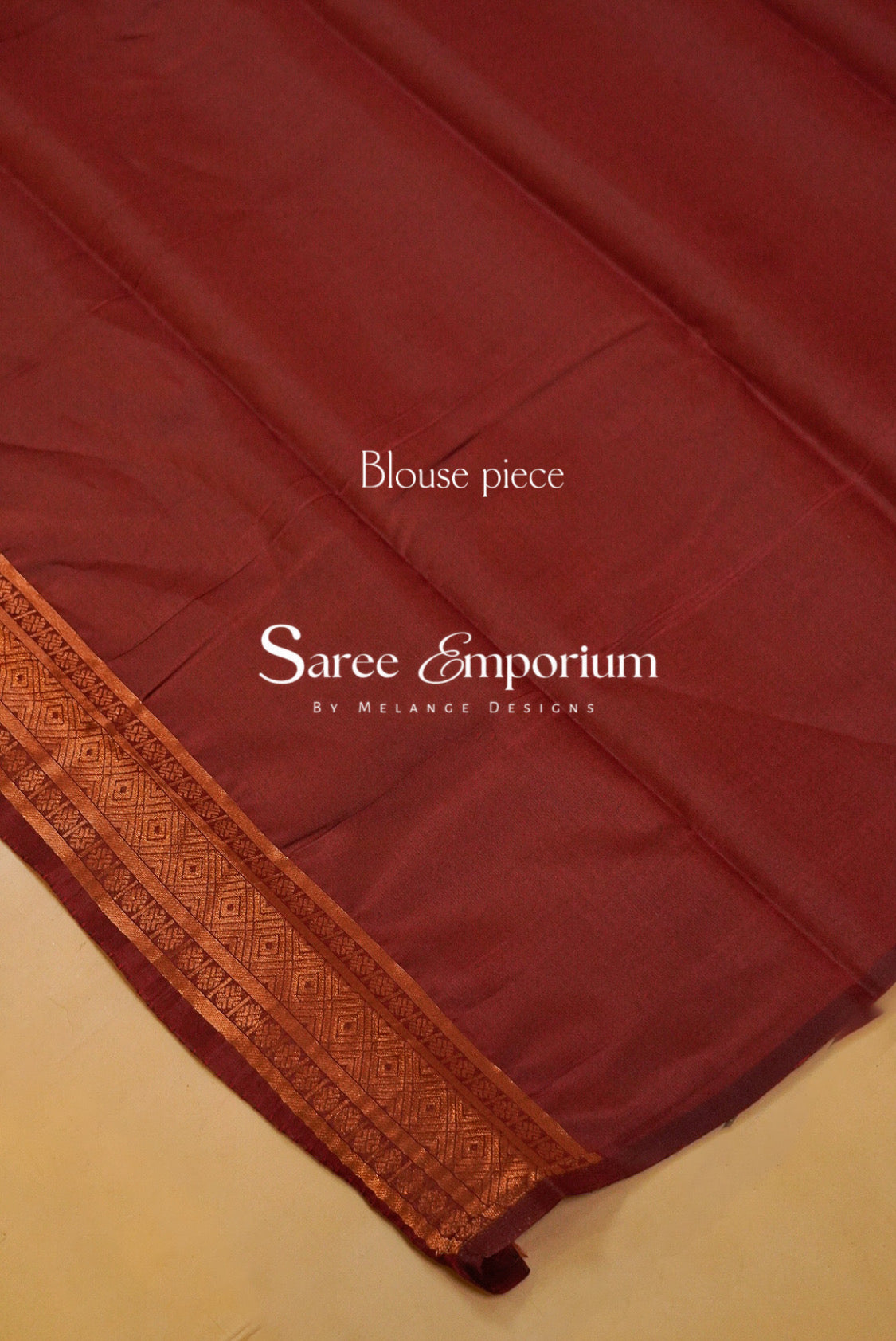 Semi Silk Saree For Women Deep Maroon -Blouse Piece.