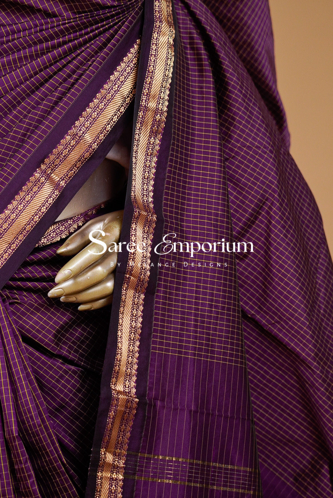 Semi Silk Saree For Women Plum Purple 