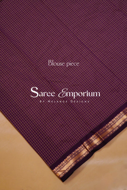 Semi Silk Saree For Women Plum Purple 