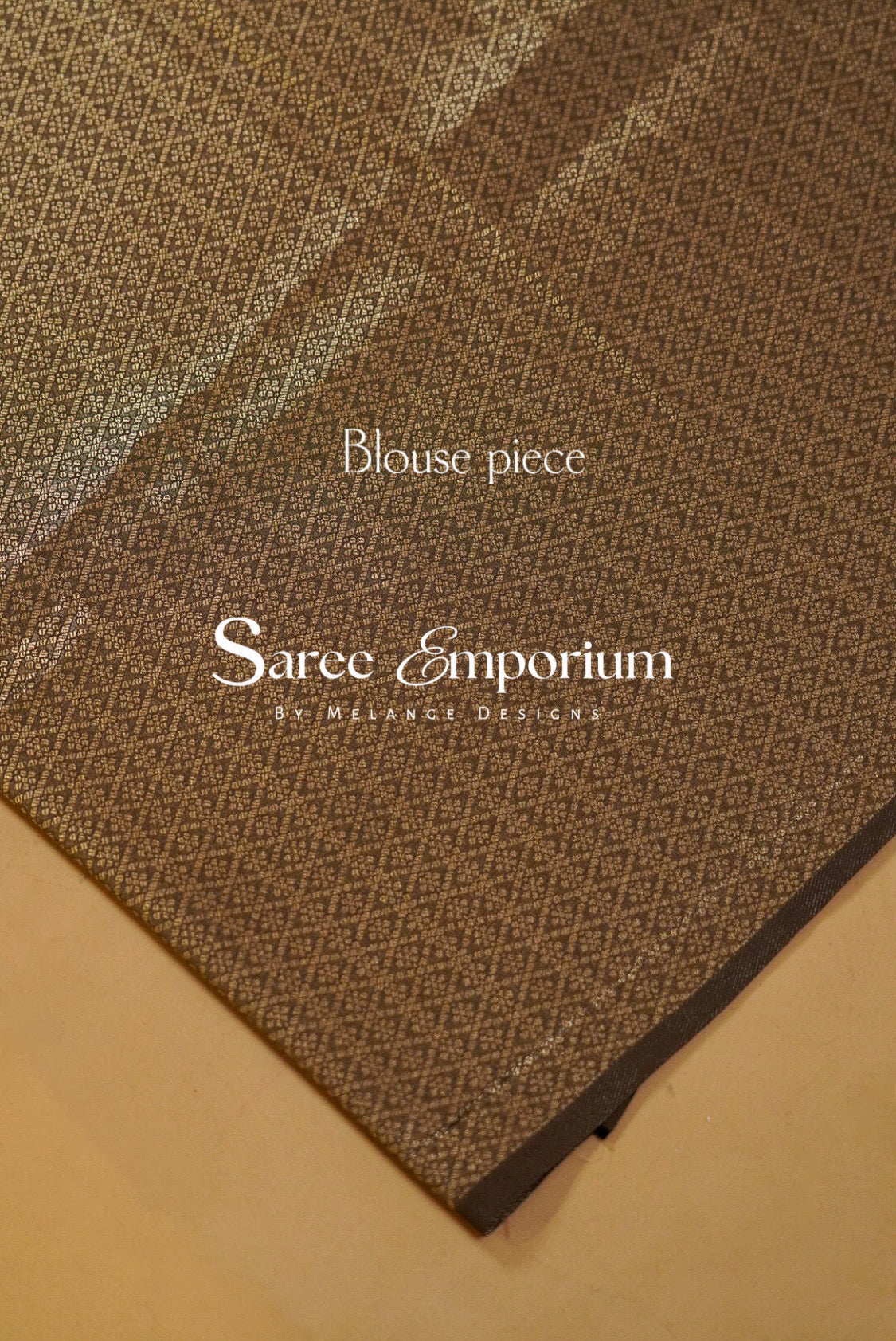 Semi Silk Saree For Women Chocolate Brown -Blouse Piece.