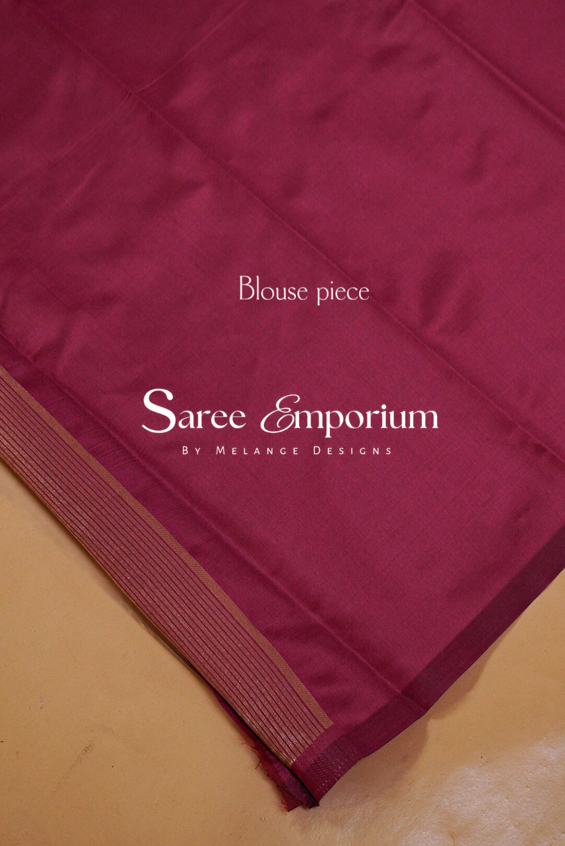 Semi Silk Saree For Women Deep Wine Blouse Piece.