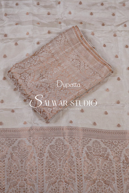 Silk Banarasi Unstitched Salwar Suit Dress Material AC0174