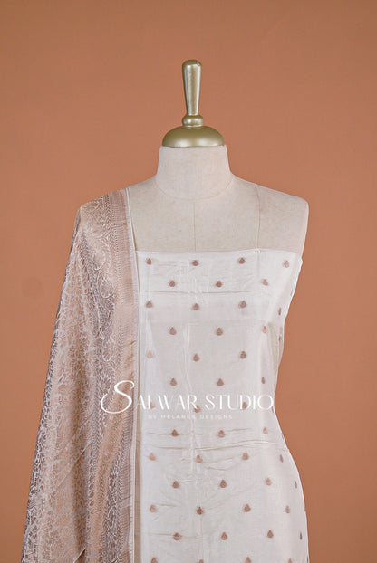 Silk Banarasi Unstitched Salwar Suit Dress Material AC0174