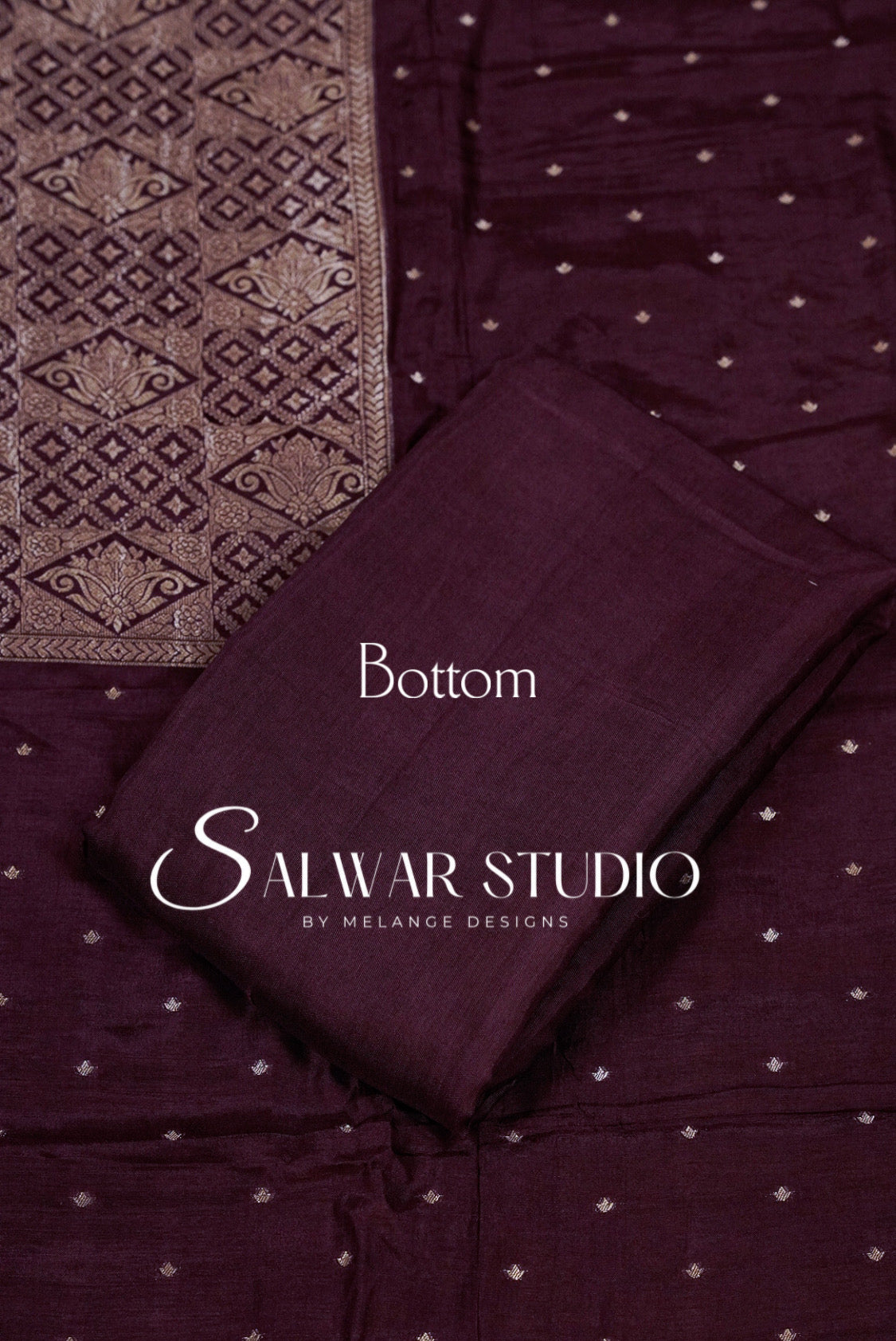 Silk Banarasi Unstitched Salwar Suit Dress Material Wine Purple AC0339