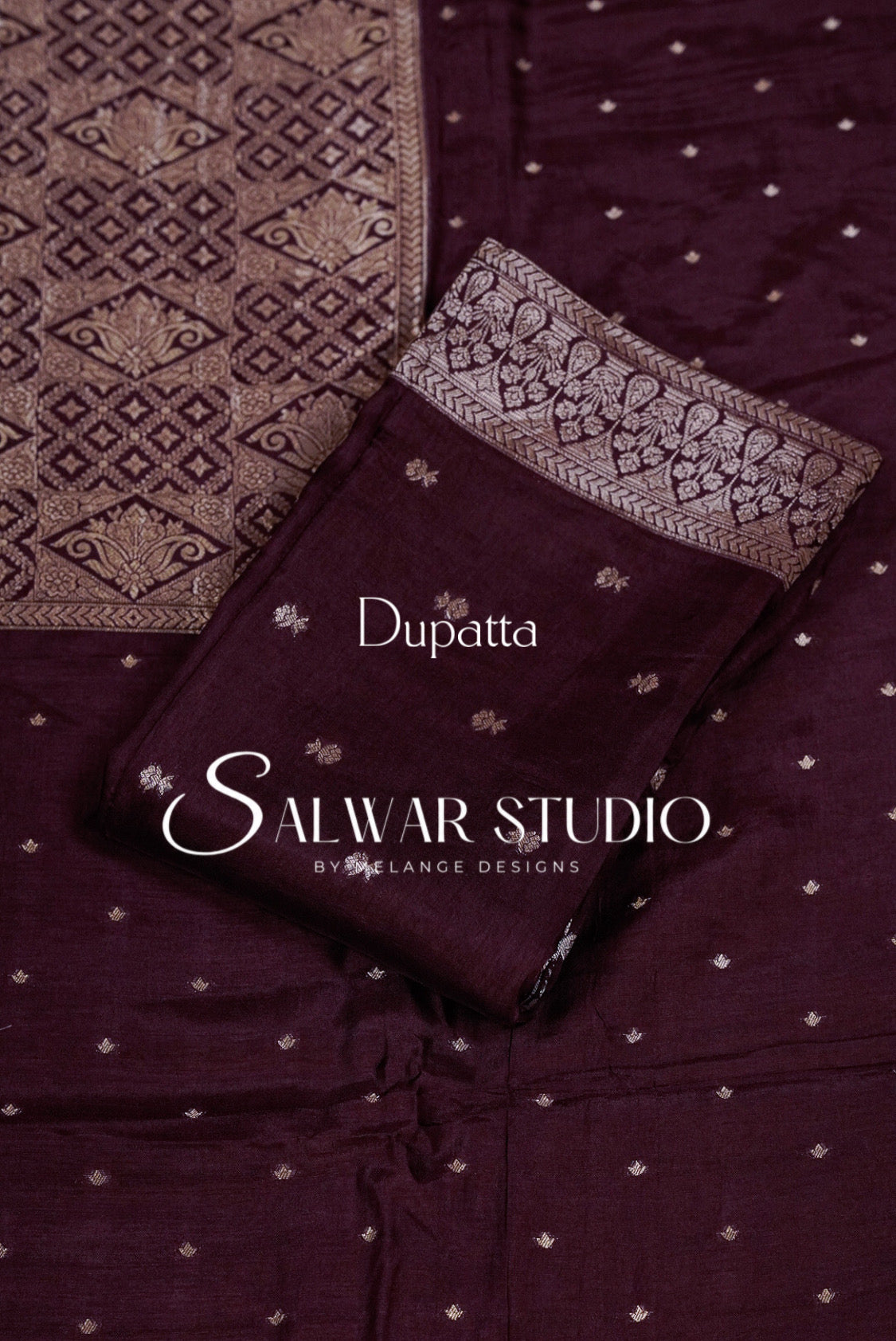 Silk Banarasi Unstitched Salwar Suit Dress Material Wine Purple AC0339