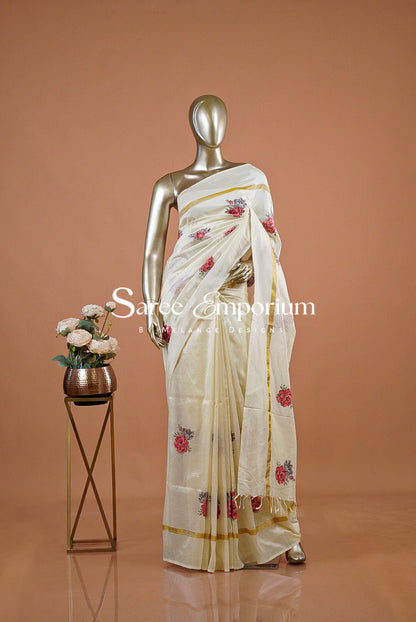 Silk Embroidery Saree For Women MDS0243
