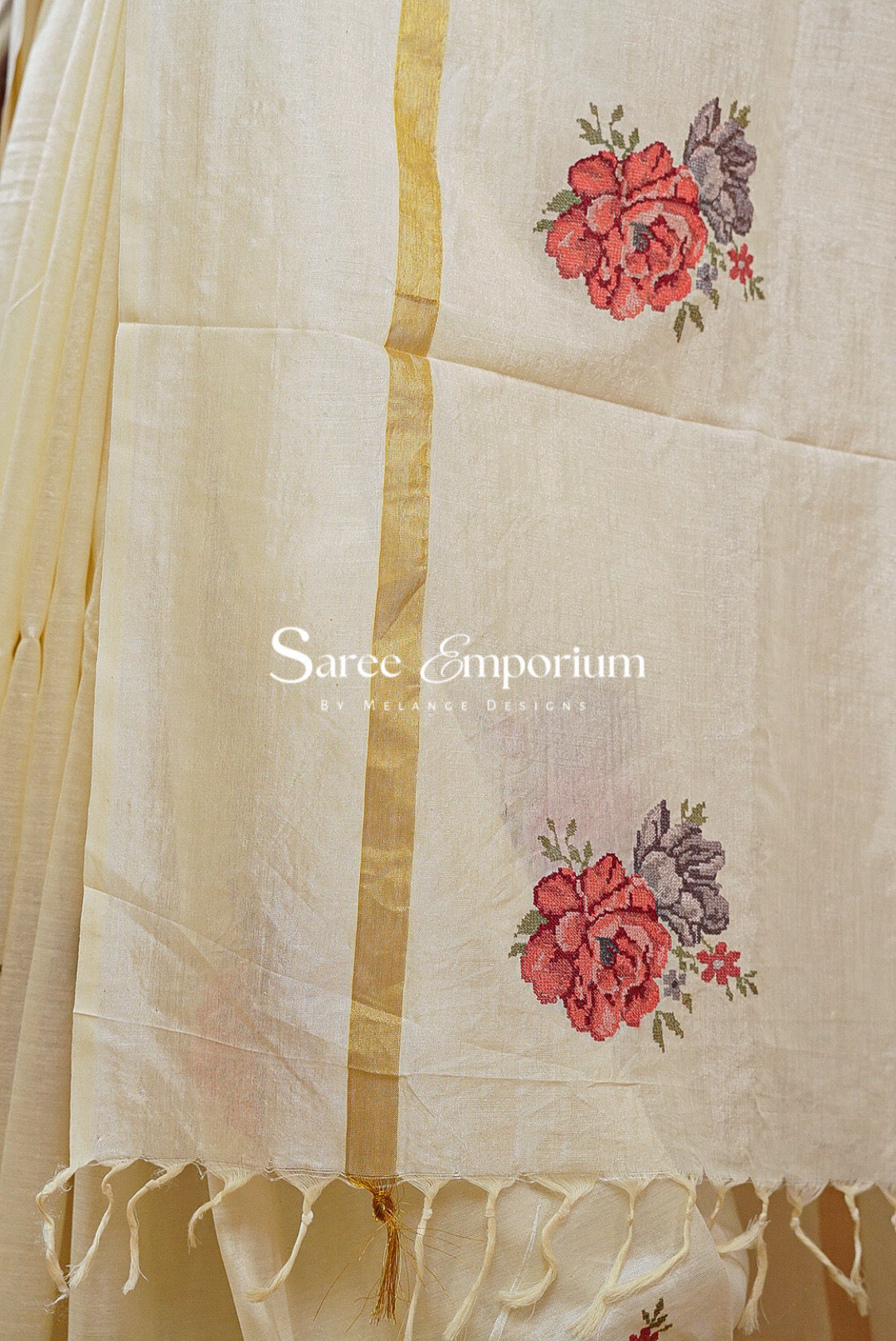 Silk Embroidery Saree For Women MDS0243