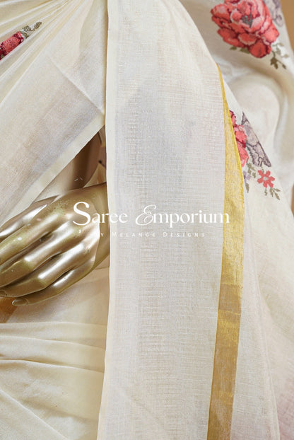 Silk Embroidery Saree For Women MDS0243