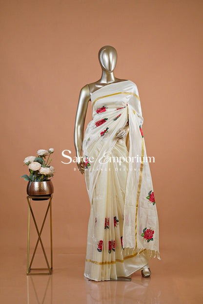 Silk Embroidery Saree For Women MDS0244