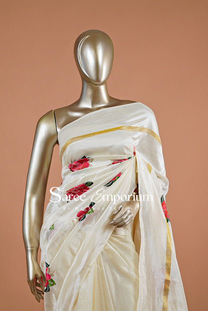 Silk Embroidery Saree For Women MDS0244