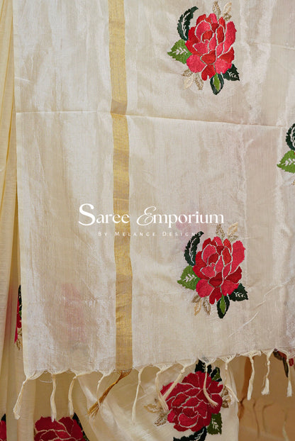 Silk Embroidery Saree For Women MDS0244