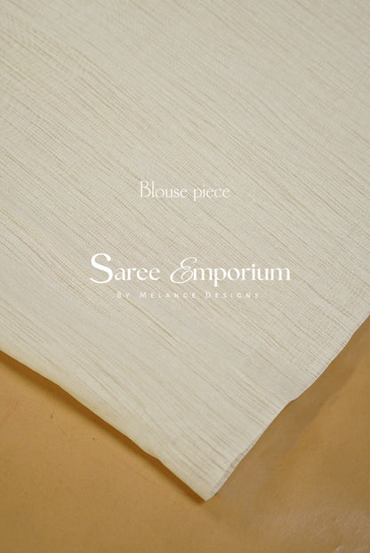 Silk Embroidery Saree For Women Ivory & Gold 