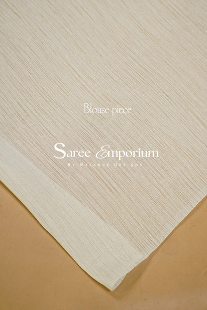 Silk Embroidery Saree For Women Ivory & Peach