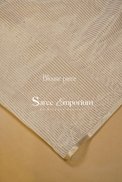 Silk Embroidery Saree For Women Off White and Lilac